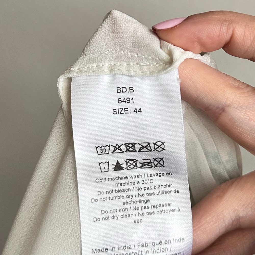 GANNI Georgette Tiered Dress - Tofu - Picture 8 of 10